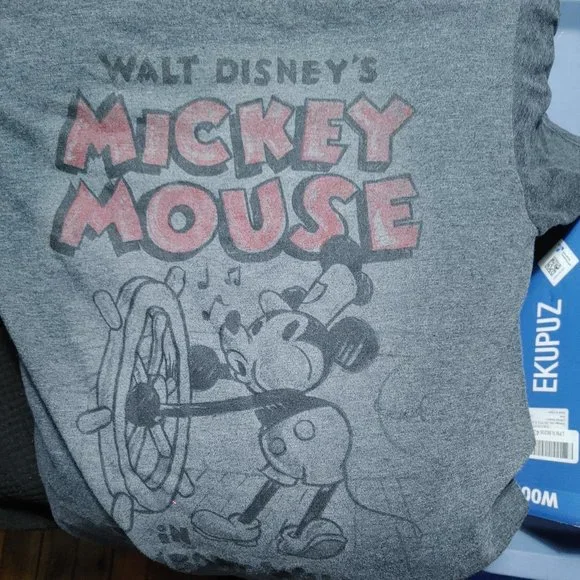 Official Disney Parks Mickey Mouse Steamboat Willy Small Men's T-Shirt - Picture 2 of 4